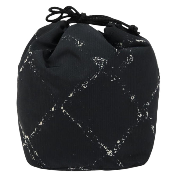 CHANEL Travel Line Purse Pouch Nylon Black CC Auth bs31438