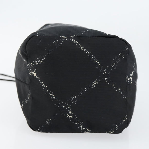 CHANEL Travel Line Purse Pouch Nylon Black CC Auth bs31438