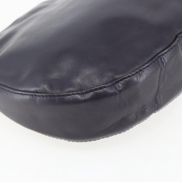 BALLY Shoulder Bag Leather Purple Gold Auth bs31439