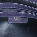 BALLY Shoulder Bag Leather Purple Gold Auth bs31439-15