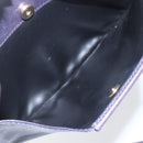 BALLY Shoulder Bag Leather Purple Gold Auth bs31439-21