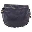 BALLY Shoulder Bag Leather Purple Gold Auth bs31439-3