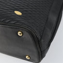 BALLY Quilted Chain Shoulder Bag Leather Black Gold Auth bs31440-8