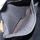 BALLY Quilted Chain Shoulder Bag Leather Black Gold Auth bs31440-23