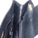 VALENTINO Shoulder Bag Leather Black Gold Auth bs31441-20