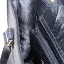 VALENTINO Shoulder Bag Leather Black Gold Auth bs31441-21