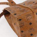 MCM Logogram Vicetos Tote Bag PVC Leather Brown Gold Auth bs31442-13