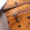 MCM Logogram Vicetos Tote Bag PVC Leather Brown Gold Auth bs31442-16