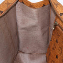 MCM Logogram Vicetos Tote Bag PVC Leather Brown Gold Auth bs31442-18