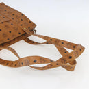 MCM Logogram Vicetos Tote Bag PVC Leather Brown Gold Auth bs31442-7