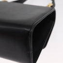 Salvatore Ferragamo Gancini Shoulder Bag Leather Black Gold Auth bs31444-13