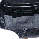 Salvatore Ferragamo Gancini Shoulder Bag Leather Black Gold Auth bs31444-17