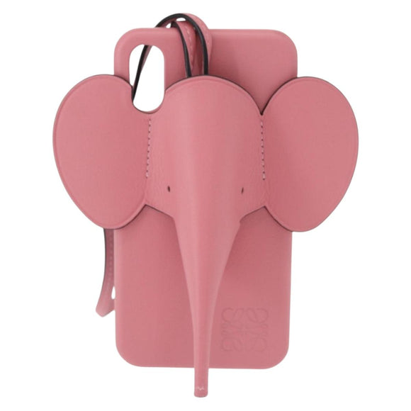 LOEWE iPhone Case Leather Pink Auth bs31447