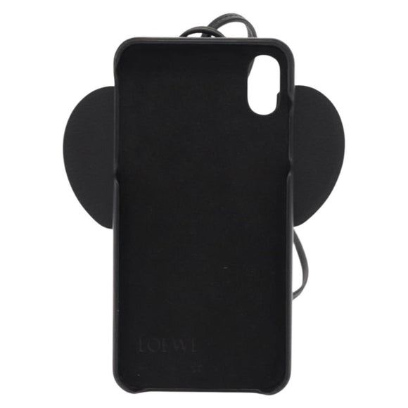 LOEWE iPhone Case Leather Black Auth bs31448