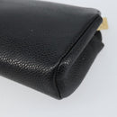CHANEL Pouch Caviar Skin Black Gold CC Auth bs31451-10