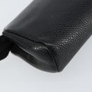 CHANEL Pouch Caviar Skin Black Gold CC Auth bs31451-11