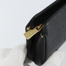 CHANEL Pouch Caviar Skin Black Gold CC Auth bs31451-12