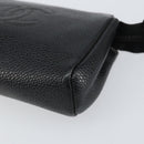 CHANEL Pouch Caviar Skin Black Gold CC Auth bs31451-8