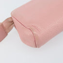 CHANEL COCO Mark Pouch Caviar Skin Pink Gold CC Auth bs31452-16