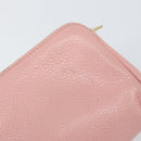CHANEL COCO Mark Pouch Caviar Skin Pink Gold CC Auth bs31452-8