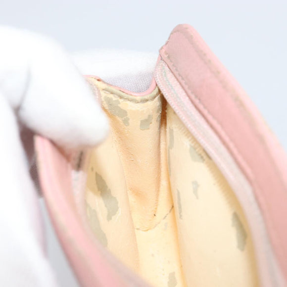 CHANEL COCO Mark Pouch Caviar Skin Pink Gold CC Auth bs31452