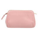 CHANEL COCO Mark Pouch Caviar Skin Pink Gold CC Auth bs31452-2