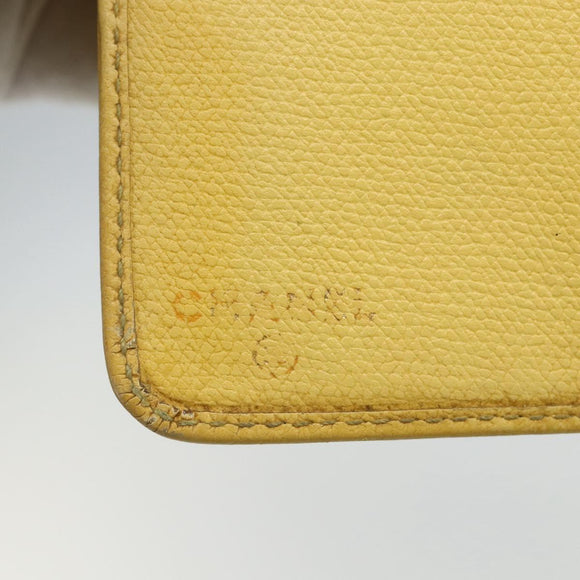 CHANEL Agenda Day Planner Cover Caviar Skin Yellow Gold CC Auth bs31454