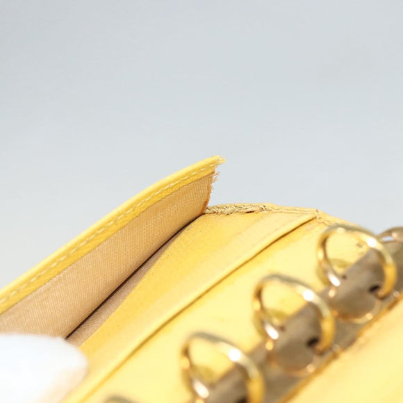 CHANEL Agenda Day Planner Cover Caviar Skin Yellow Gold CC Auth bs31454