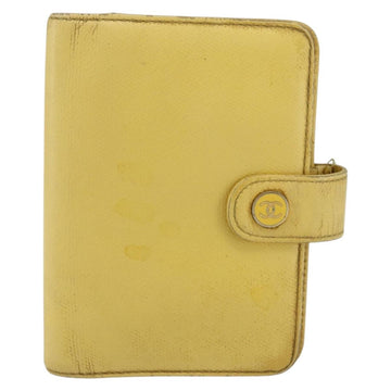 CHANEL Agenda Day Planner Cover Caviar Skin Yellow Gold CC Auth bs31454 - 0