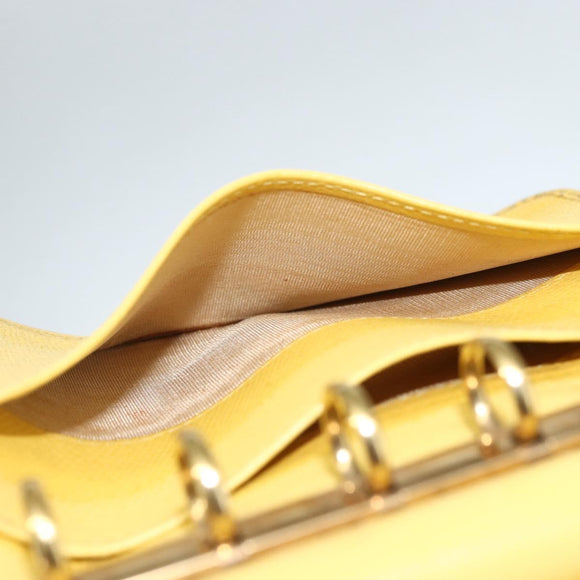 CHANEL Agenda Day Planner Cover Caviar Skin Yellow Gold CC Auth bs31454