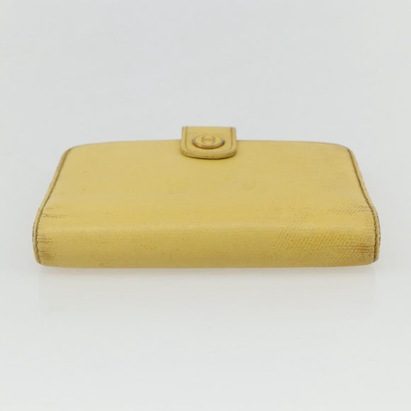 CHANEL Agenda Day Planner Cover Caviar Skin Yellow Gold CC Auth bs31454