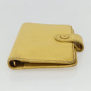 CHANEL Agenda Day Planner Cover Caviar Skin Yellow Gold CC Auth bs31454-7