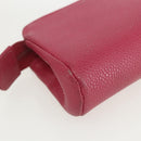 CHANEL Pouch Caviar Skin Pink Gold CC Auth bs31455-11