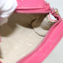 CHANEL Pouch Caviar Skin Pink Gold CC Auth bs31455-14