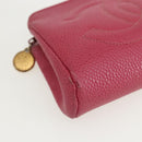 CHANEL Pouch Caviar Skin Pink Gold CC Auth bs31455-9