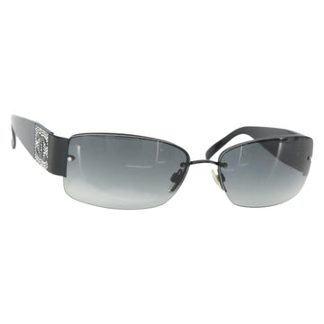 CHANEL Sunglasses plastic Black CC Auth bs31456