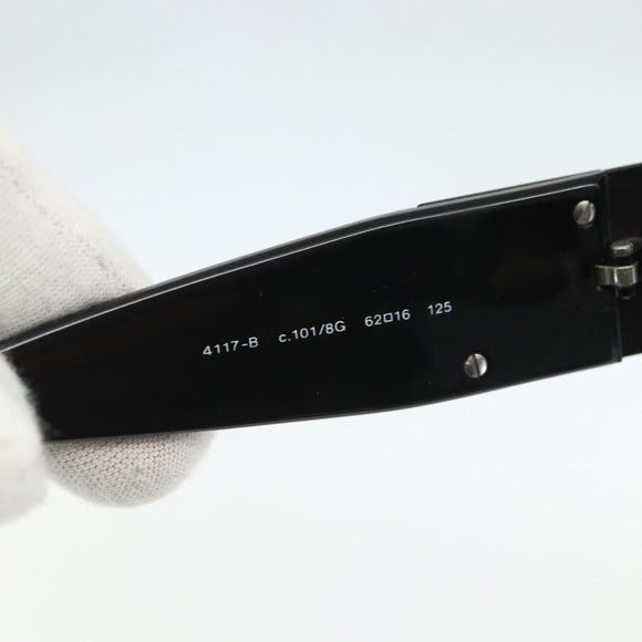 CHANEL Sunglasses plastic Black CC Auth bs31456