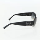 CHANEL Sunglasses plastic Black CC Auth bs31456-4