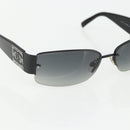 CHANEL Sunglasses plastic Black CC Auth bs31456-6