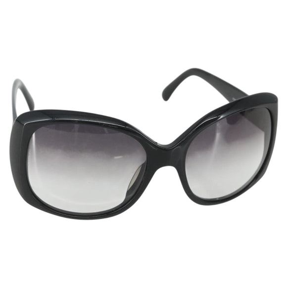 CHANEL Sunglasses plastic Black CC Auth bs31457