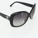 CHANEL Sunglasses plastic Black CC Auth bs31457-6