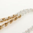 CHANEL Matelasse Chain Shoulder Bag Lamb Skin White Gold CC Auth bs31458SAV-10