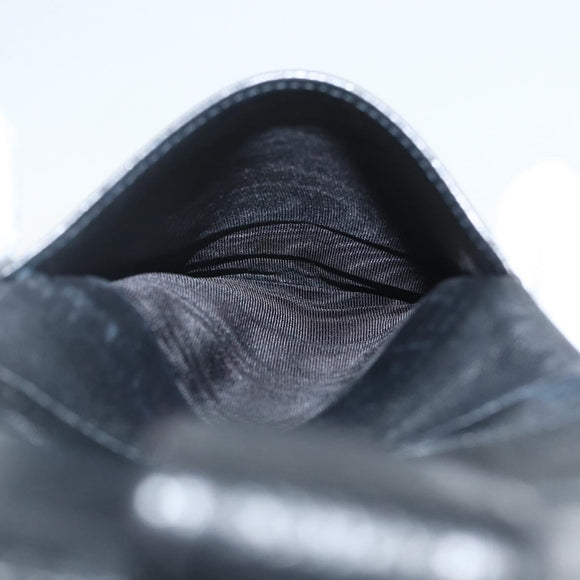 CHANEL Bifold Wallet Caviar Skin Black Gold CC Auth bs31459