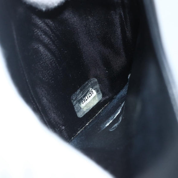 CHANEL Bifold Wallet Caviar Skin Black Gold CC Auth bs31459