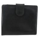 CHANEL Bifold Wallet Caviar Skin Black Gold CC Auth bs31459-2