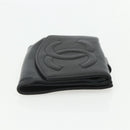 CHANEL Bifold Wallet Caviar Skin Black Gold CC Auth bs31459-3