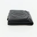 CHANEL Bifold Wallet Caviar Skin Black Gold CC Auth bs31459-4