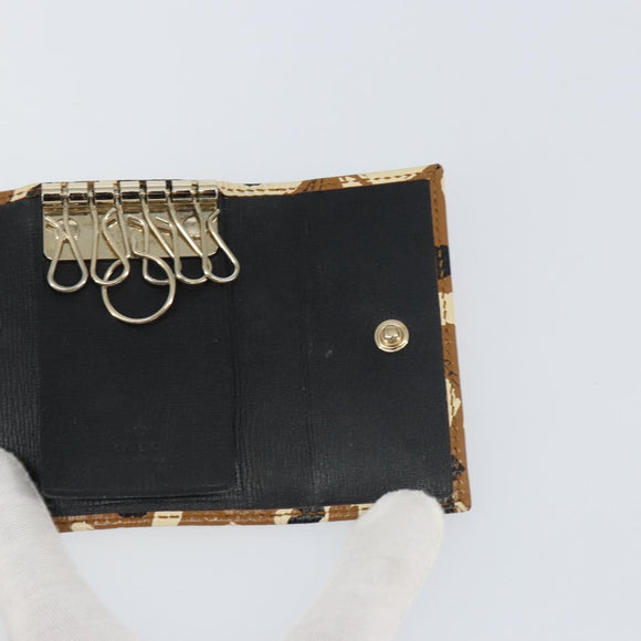 GUCCI Key Case Leather Brown Gold 354499 Auth bs31463