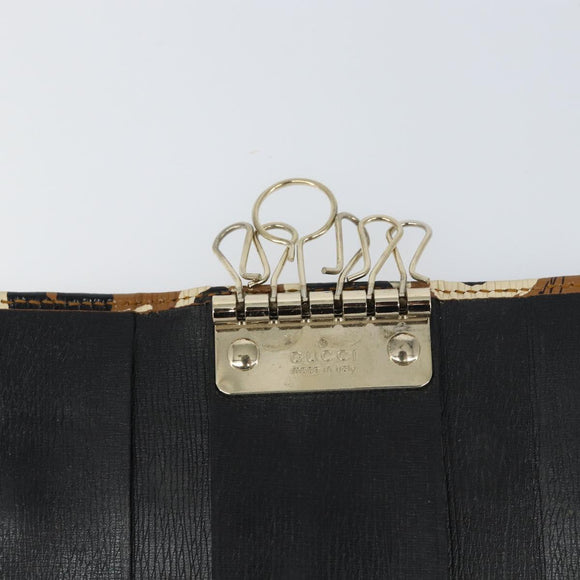 GUCCI Key Case Leather Brown Gold 354499 Auth bs31463