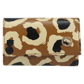 GUCCI Key Case Leather Brown Gold 354499 Auth bs31463 - 0